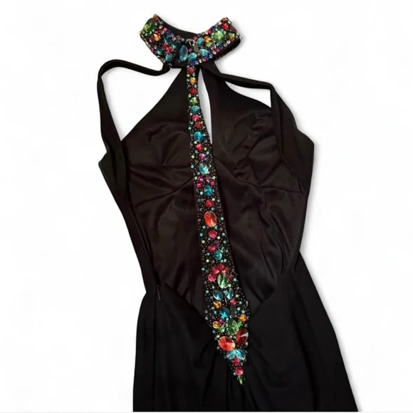 Sherri Hill Black Evening Gown 00 for prom or pageant dress gown - Picture 4 of 7